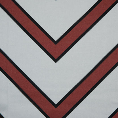 Stretch Cotton Sateen - Coral Red Chevrons - Hele Zig-Zag Print - Mood Exclusive Aloha Collection
