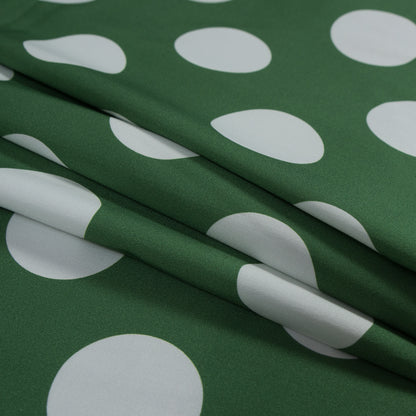 Mood Exclusive Green Mahina Dots Stretch Cotton Sateen