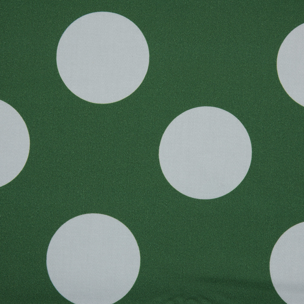 Mood Exclusive Green Mahina Dots Stretch Cotton Sateen