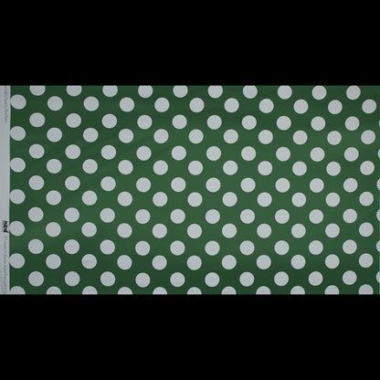 Mood Exclusive Green Mahina Dots Stretch Cotton Sateen