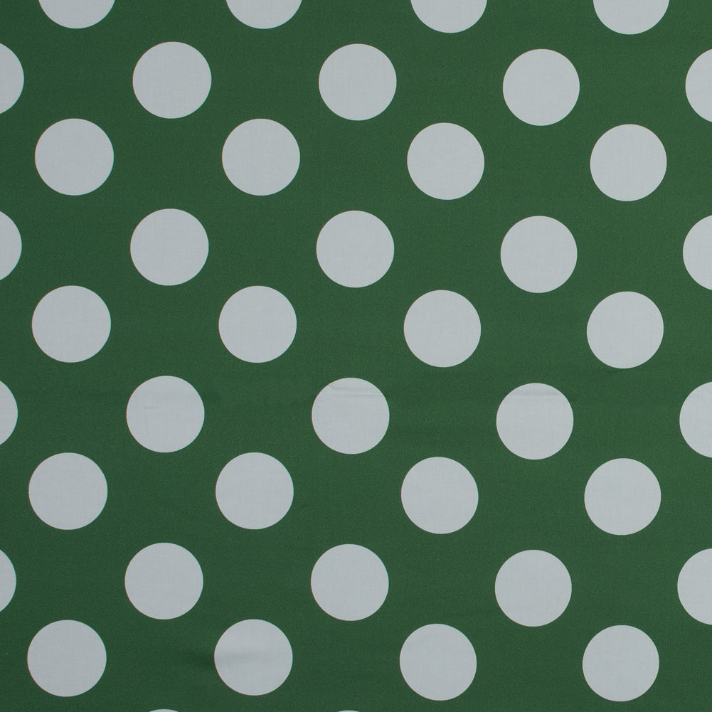 Mood Exclusive Green Mahina Dots Stretch Cotton Sateen