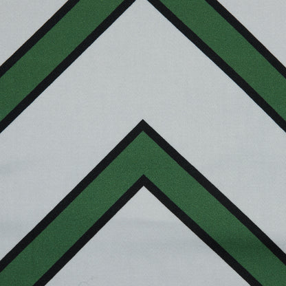 Stretch Cotton Sateen - Green Chevrons - Hele Zig-Zag Print - Mood Exclusive Aloha Collection