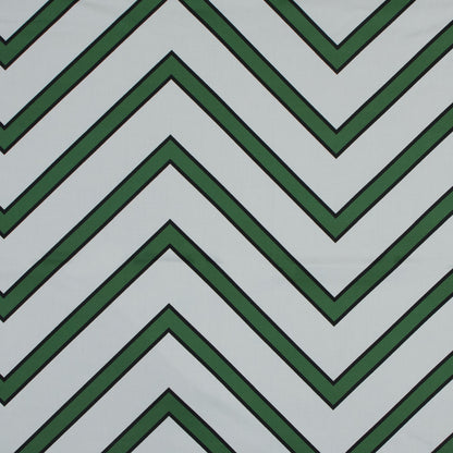 Stretch Cotton Sateen - Green Chevrons - Hele Zig-Zag Print - Mood Exclusive Aloha Collection