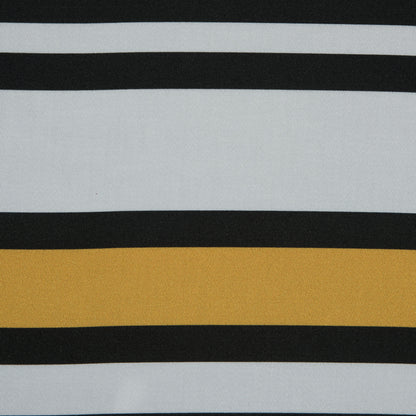 Stretch Cotton Sateen - Yellow and White Stripes - Aina Stripe Print - Mood Exclusive Aloha Collection