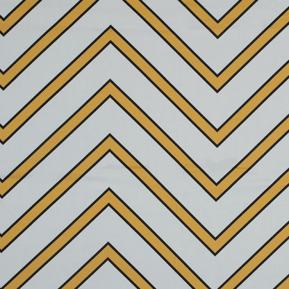 Stretch Cotton Sateen - Yellow Chevrons - Hele Zig-Zag Print - Mood Exclusive Aloha Collection