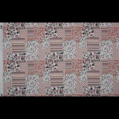 Cotton Voile - Pink Floral Patchwork - Tulsi's Worship Print - Mood Exclusive Surya Collection