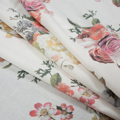 Cotton Voile - White Floral - Ishvara's Wisdom Print - Mood Exclusive Surya Collection