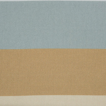 Stretch Cotton Sateen - Blue and Beige Stripes - Krishna's Meditation Print - Mood Exclusive Surya Collection
