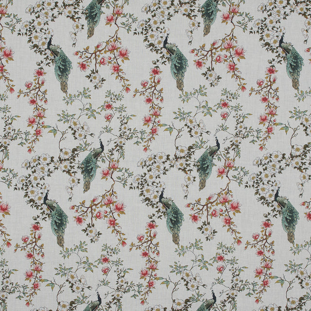 Cotton Voile - White Floral - Dignity of Enlightenment Print - Mood Exclusive Key Largo Collection