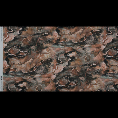 Cotton Voile - Beige and Gray Abstract - Excitement of Rebellion Print - Mood Exclusive Key Largo Collection