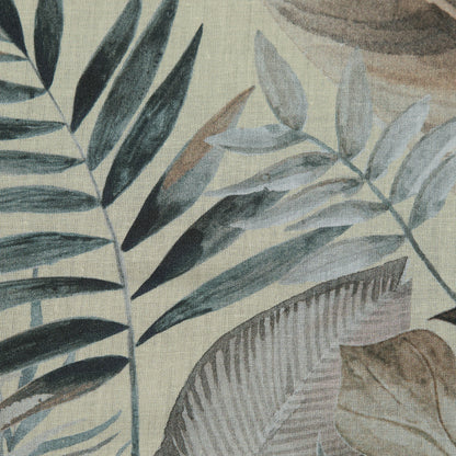 Cotton Voile - Yellow Tropical Leaves - Efficacy of Contentment Print - Mood Exclusive Key Largo Collection