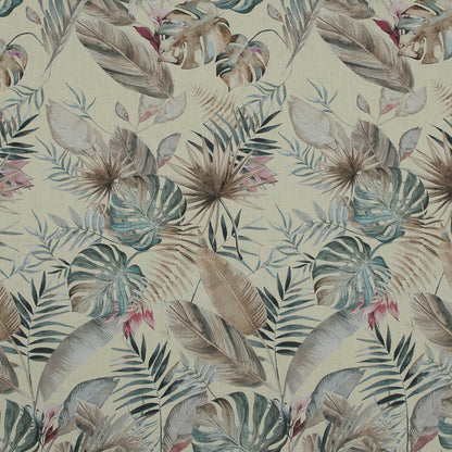 Cotton Voile - Yellow Tropical Leaves - Efficacy of Contentment Print - Mood Exclusive Key Largo Collection