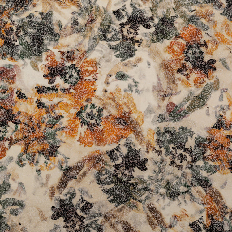 template--26688905969737__main-Stretch Paisley Jacquard - Orange and White Abstract - Eternal Rockwell Print - Mood Exclusive Harvest Collection
