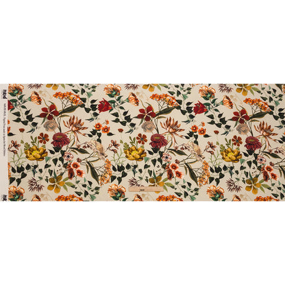 Stretch Polyester Crepe - Beige Floral - Garden of Earthly Delights Print - Mood Exclusive Harvest Collection