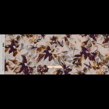 Cotton Voile - Burgundy and White Floral - A Drop of Golden Sun Print - Mood Exclusive Harvest Collection