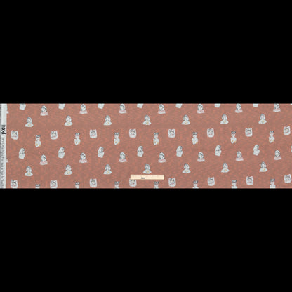 Cotton Voile - Burnt Salmon Faces - Run the World Print - Mood Exclusive Harvest Collection