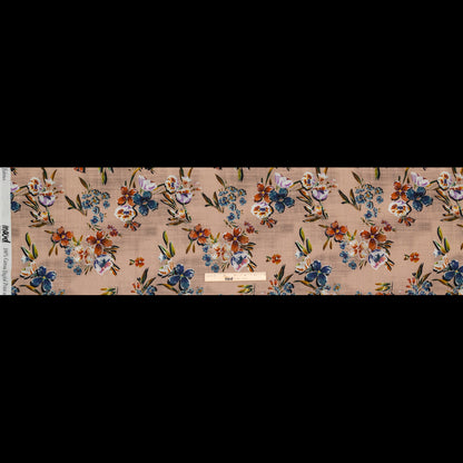 Cotton Voile - Beige Floral - New Americana Print - Mood Exclusive Harvest Collection