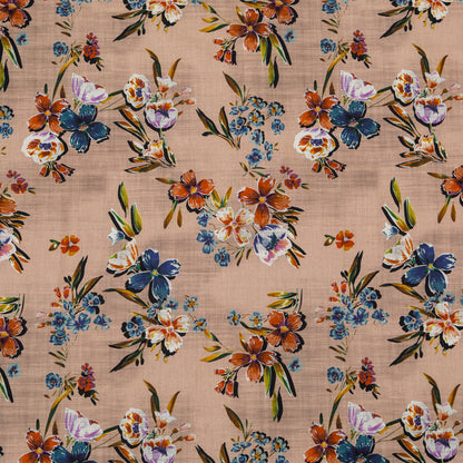 Cotton Voile - Beige Floral - New Americana Print - Mood Exclusive Harvest Collection