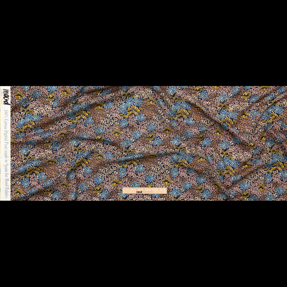 Cotton Voile - Indigo Floral - Floral Symphonies Print - Mood Exclusive St. Tropez Collection