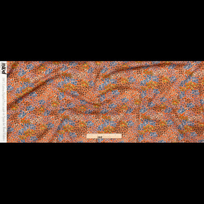 Cotton Voile - Terracotta Floral - Floral Symphonies Print - Mood Exclusive St. Tropez Collection