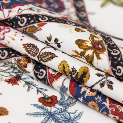 Stretch Cotton Sateen - Floral Patchwork - Ardent Love Print - Mood Exclusive Kenko Collection