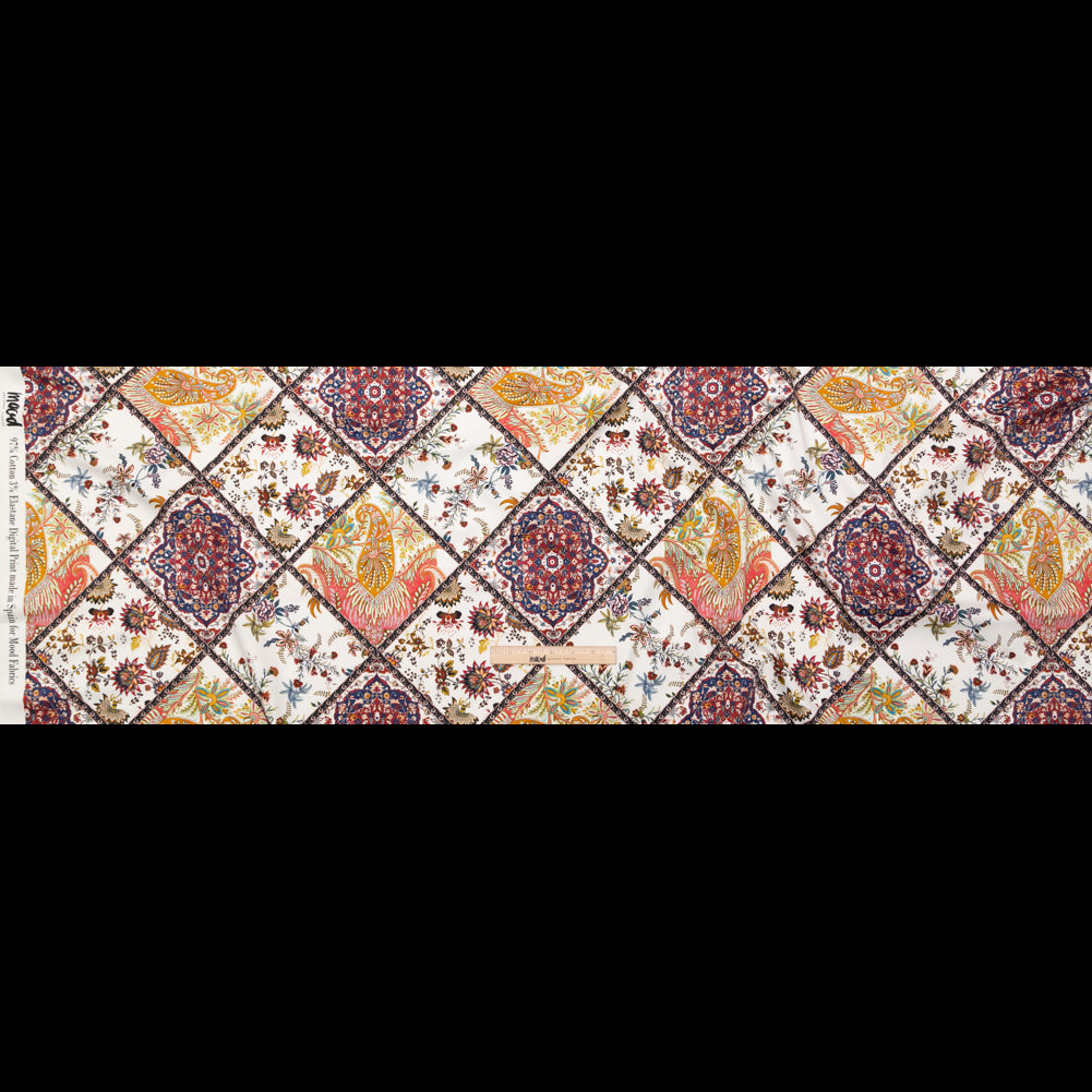 Stretch Cotton Sateen - Floral Patchwork - Ardent Love Print - Mood Exclusive Kenko Collection - Full