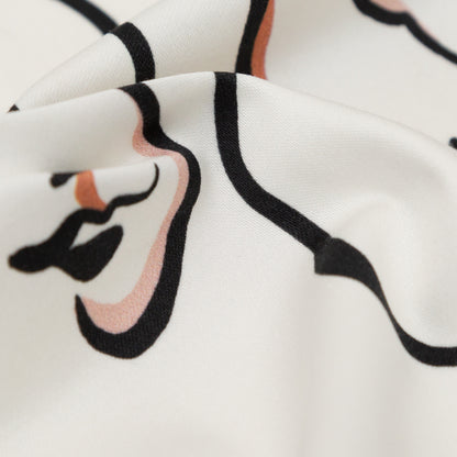 Stretch Cotton Sateen - Illustrative Faces - Abstract Concepts Print - Mood Exclusive Kenko Collection Detail