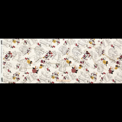 Mood Exclusive Winter White Mono No Aware Stretch Cotton Sateen