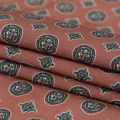 Cotton Voile - Rose Taupe Medallions - Peaceful Ease Print - Mood Exclusive Kenko Collection