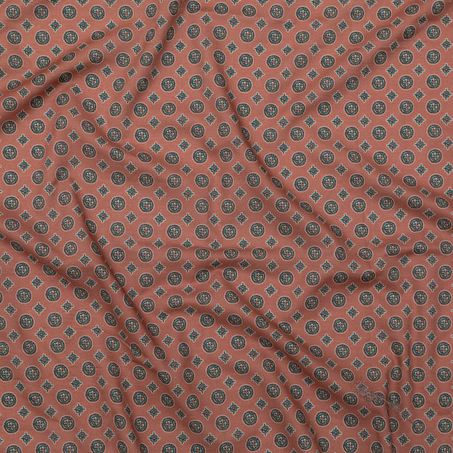 Cotton Voile - Rose Taupe Medallions - Peaceful Ease Print - Mood Exclusive Kenko Collection