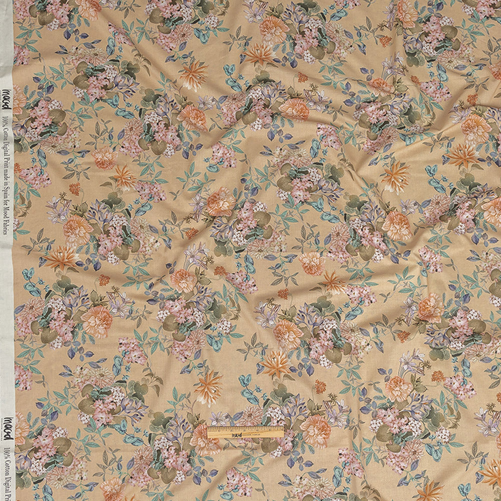 Cotton Voile - Bisque Floral - Trifling Thoughts Print - Mood Exclusive Kenko Collection