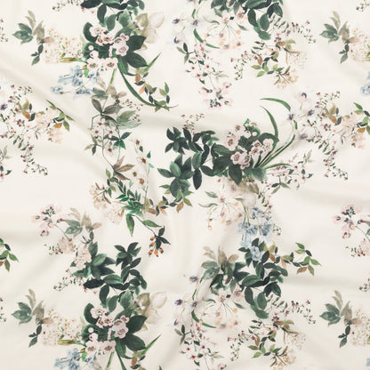 Cotton Voile - Antique White Floral - Aesthetic Matters Print - Mood Exclusive Kenko Collection
