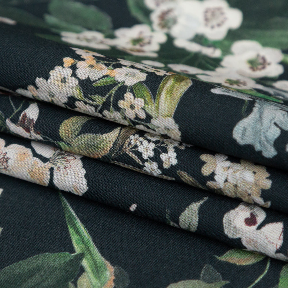 Cotton Voile - Moonless Night Floral - Aesthetic Matters Print - Mood Exclusive Kenko Collection