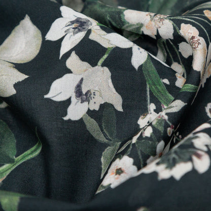 Cotton Voile - Moonless Night Floral - Aesthetic Matters Print - Mood Exclusive Kenko Collection