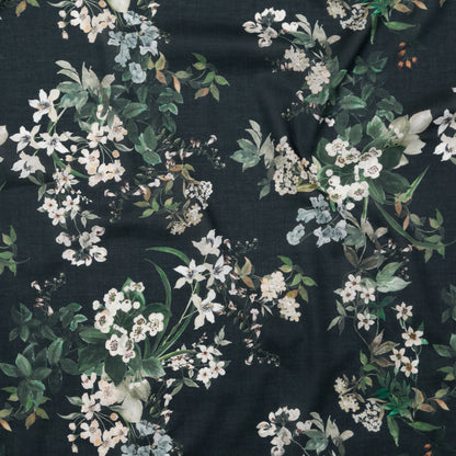 Cotton Voile - Moonless Night Floral - Aesthetic Matters Print - Mood Exclusive Kenko Collection