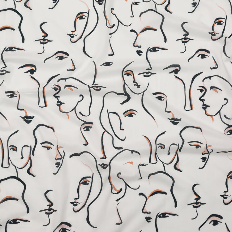 template--25130090922057__main-Cotton Voile - Illustrative Faces - Abstract Concepts Print - Mood Exclusive Kenko Collection
