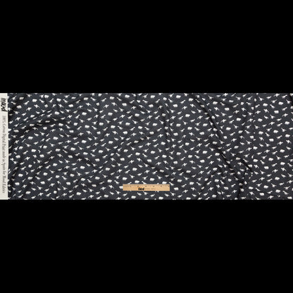 Cotton Voile - Black and White Dinosaurs - Allegorical Dreams and Presentiments Print - Mood Exclusive Crow Collection Full