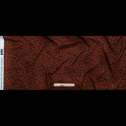 Crepé de poliéster elástico - Estampado floral color óxido - Estampado Poppy Paradise - Colección exclusiva Serengeti de Mood