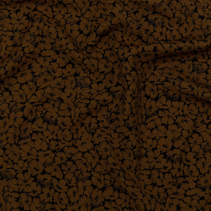 Stretch Polyester Crepe - Dijon Floral - Poppy Paradise Print - Mood Exclusive Serengeti Collection