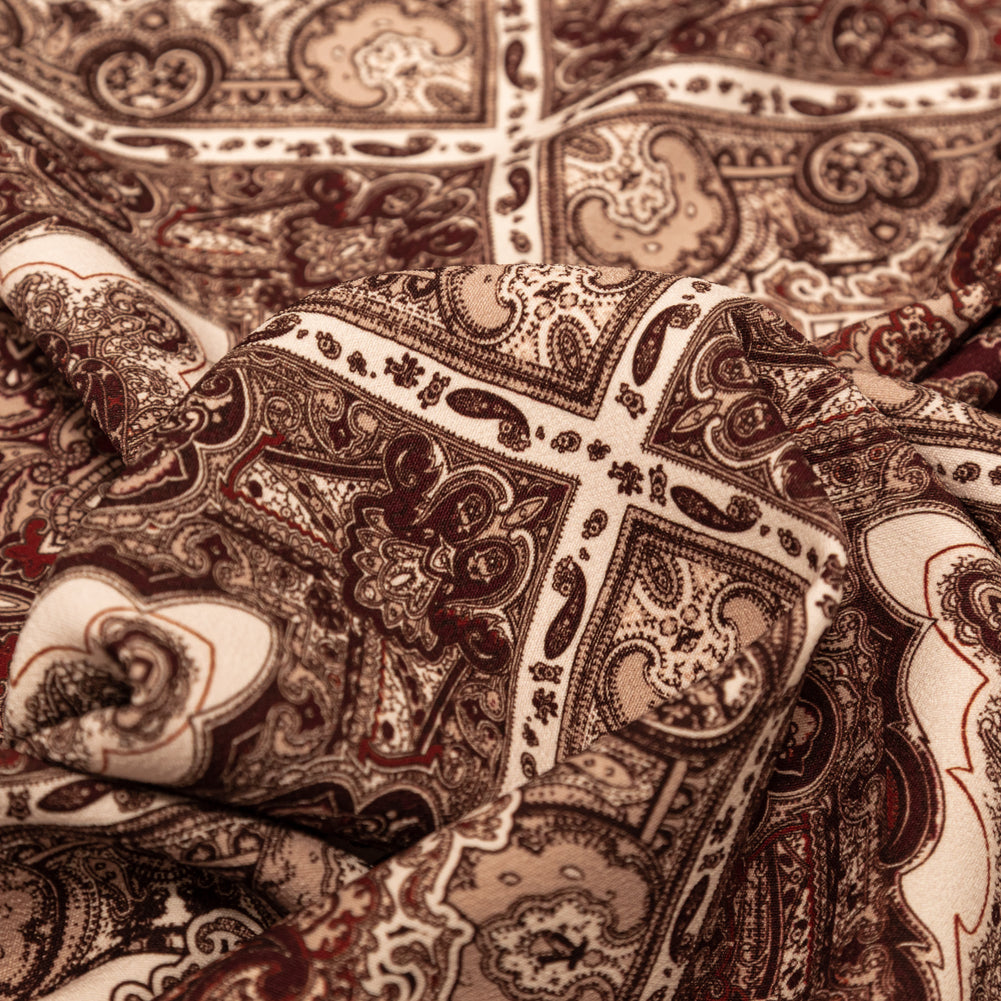 Stretch Polyester Crepe - Bandana Patchwork - Majestic Medley Print - Mood Exclusive Serengeti Collection