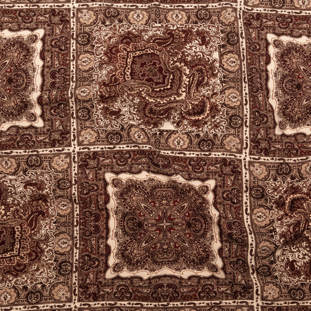 Stretch Polyester Crepe - Bandana Patchwork - Majestic Medley Print - Mood Exclusive Serengeti Collection
