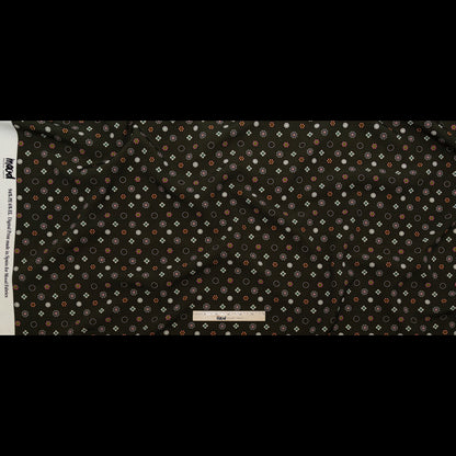 Stretch Polyester Crepe - Olive Green LIttle Medallions - Emblematic Medallions Print - Mood Exclusive Serengeti Collection