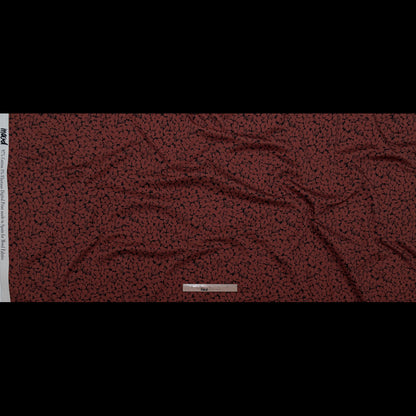 Satén de algodón elástico - Estampado floral color óxido - Estampado Poppy Paradise - Colección exclusiva Serengeti de Mood