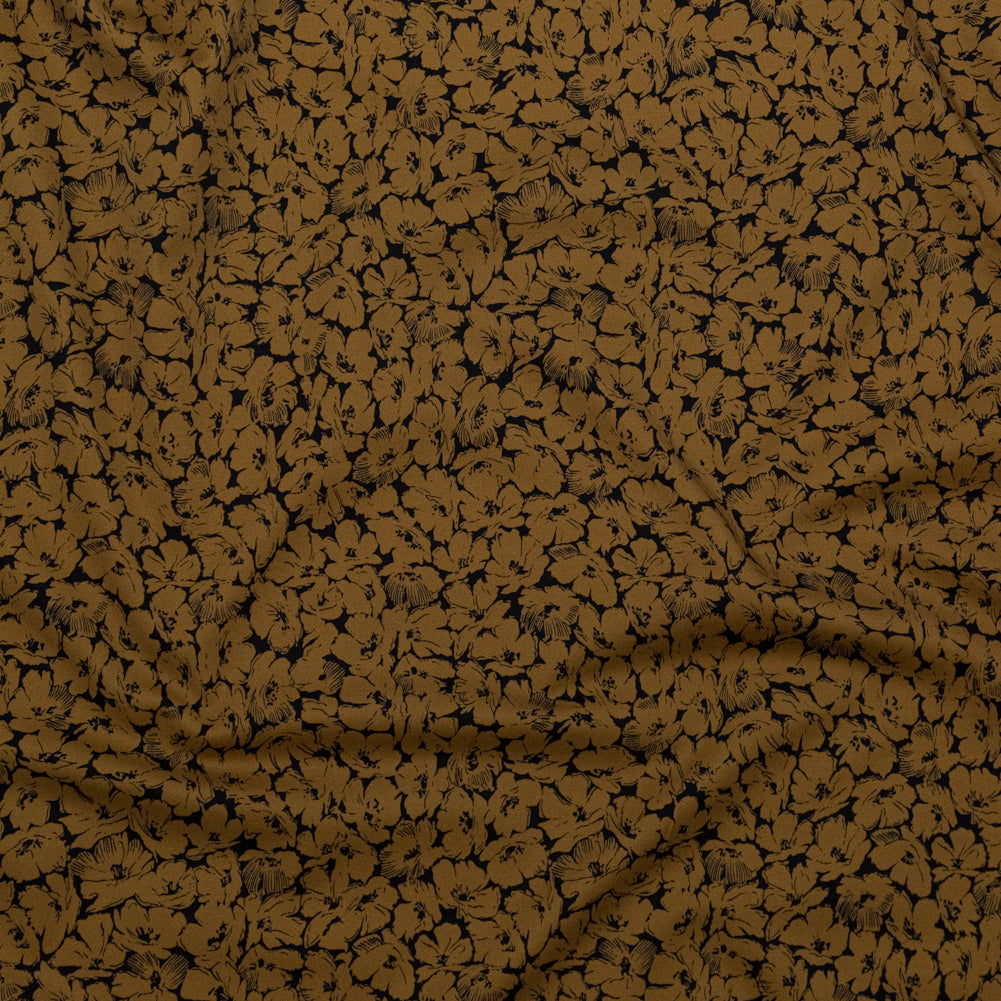 Stretch Cotton Sateen - Dijon Floral - Poppy Paradise Print - Mood Exclusive Serengeti Collection