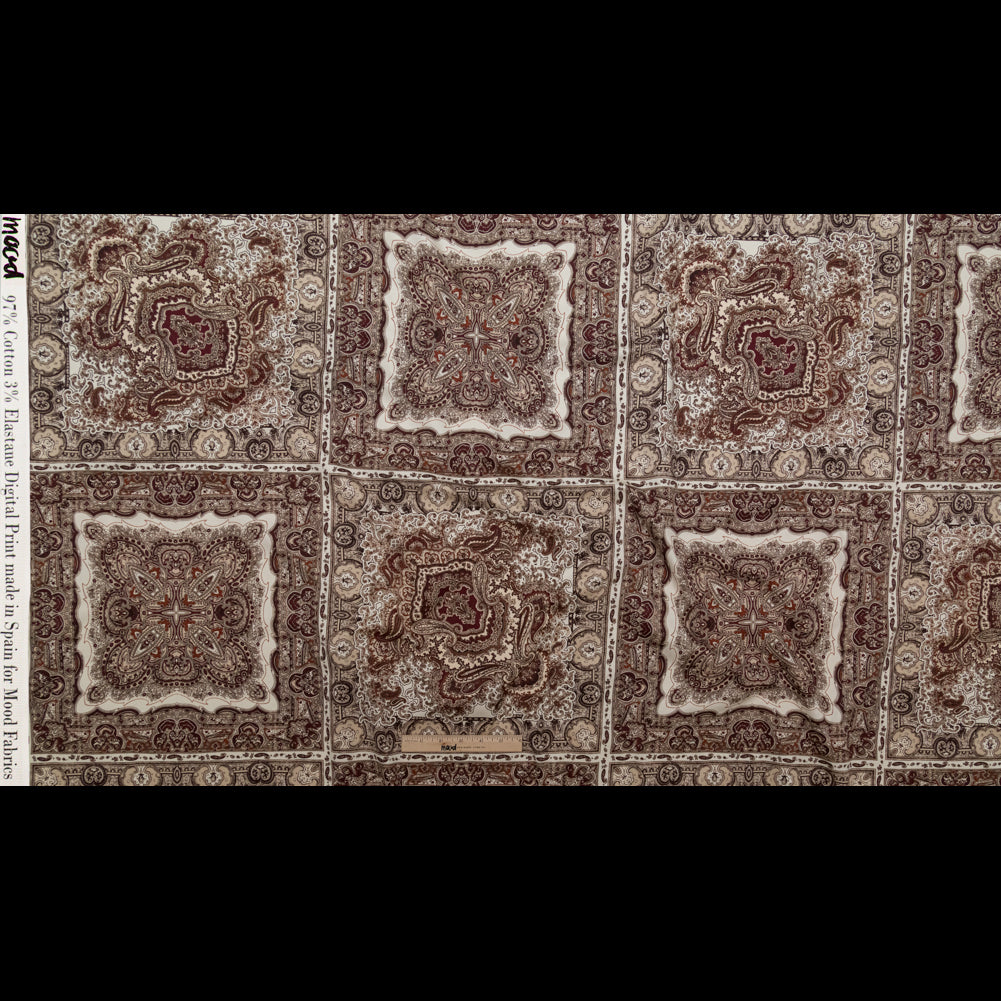 Stretch Cotton Sateen - Bandana Patchwork - Majestic Medley Print - Mood Exclusive Serengeti Collection