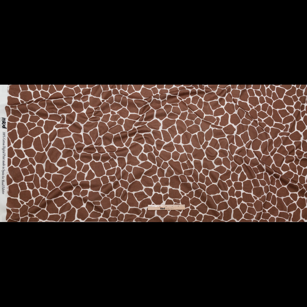 Cotton Voile - Brown Giraffe Spots - Amorphous Amalgamation Print - Mood Exclusive Serengeti Collection