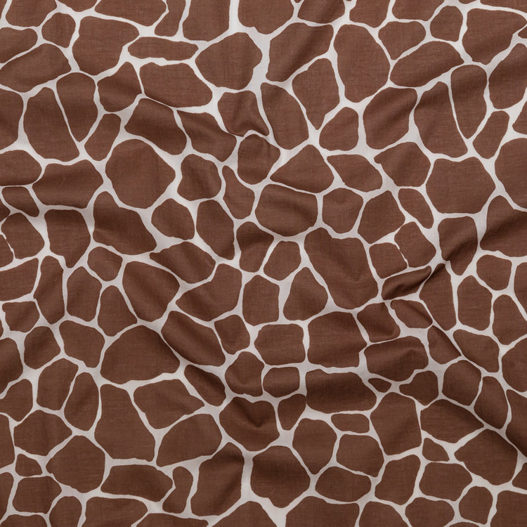 template--26688905969737__main-Cotton Voile - Brown Giraffe Spots - Amorphous Amalgamation Print - Mood Exclusive Serengeti Collection