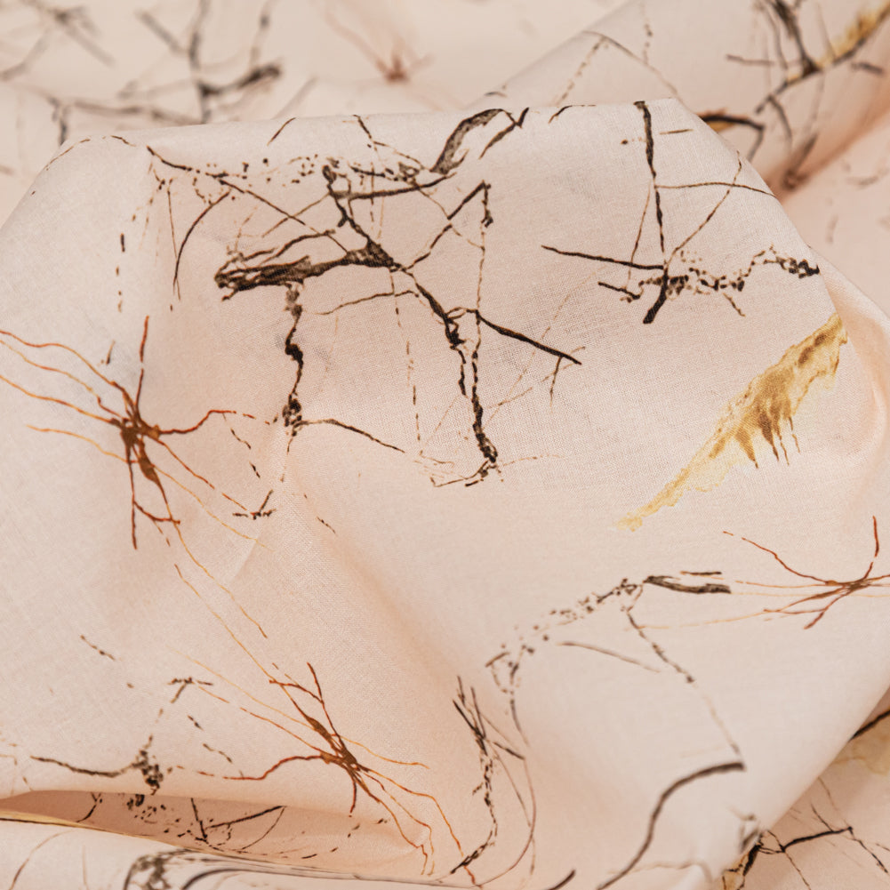 Cotton Voile - Pale Pink Abstract - Fragmented Impressions Print - Mood Exclusive Serengeti Collection