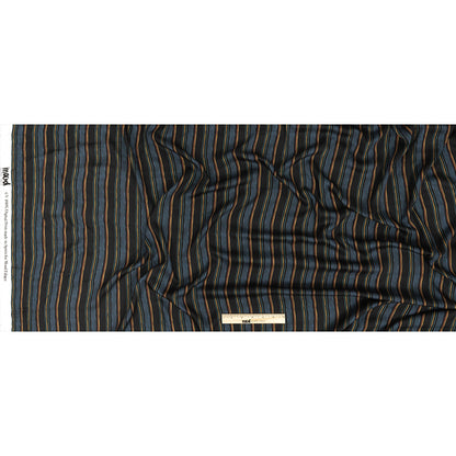 Rayon Challis - Navy and Blue Stripes - Linear Transcendence Print - Mood Exclusive Tumunyana Collection Full