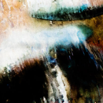 Rayon Challis - Chartreuse and Beige Painterly Abstract - Ethereal Apparition Print - Mood Exclusive Tumunyana Collection Detail